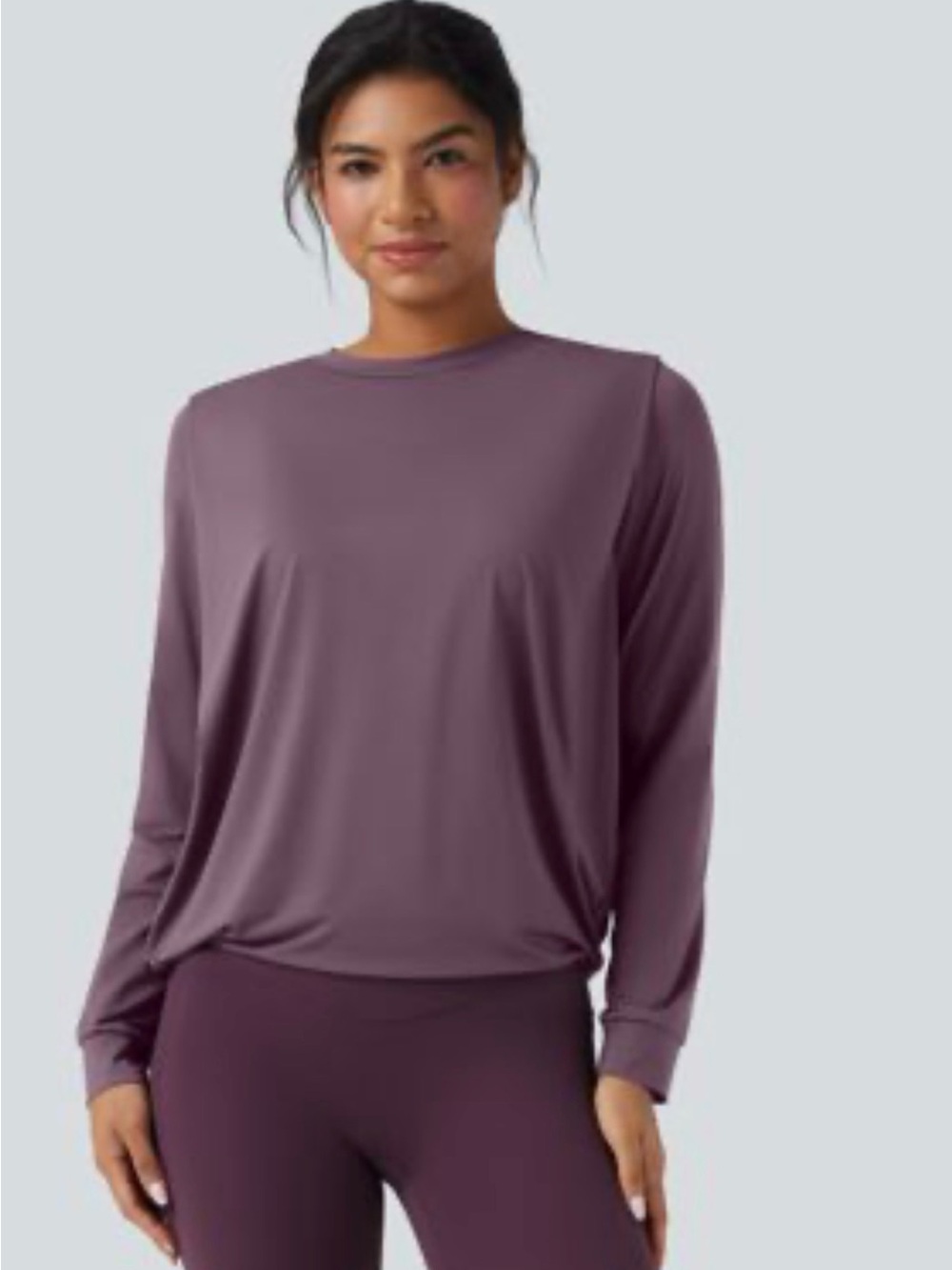 HALARA Mauve Long-Sleeve Crewneck Top